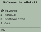 mHotel&trade; Main Menu