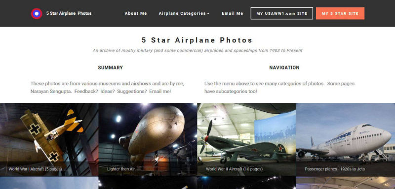 Atlanta affordable website design - 5 Star Airplanes website